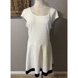 American Living Ralph Lauren Dress 16 White Black Stretch A Line Career Church